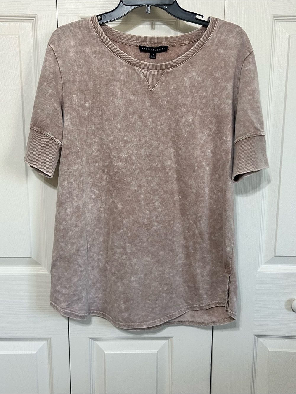 Jane & Delancey Zadig & Voltaire Dusty Pink Mineral-Wash Sweatshirt Sz M - Picture 3 of 10